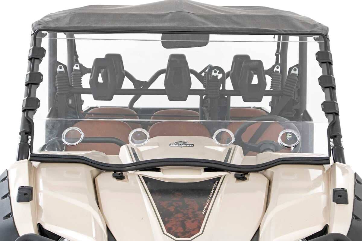 Rough Country Yamaha Viking EPS Scratch Resistant Vented Full Windshield