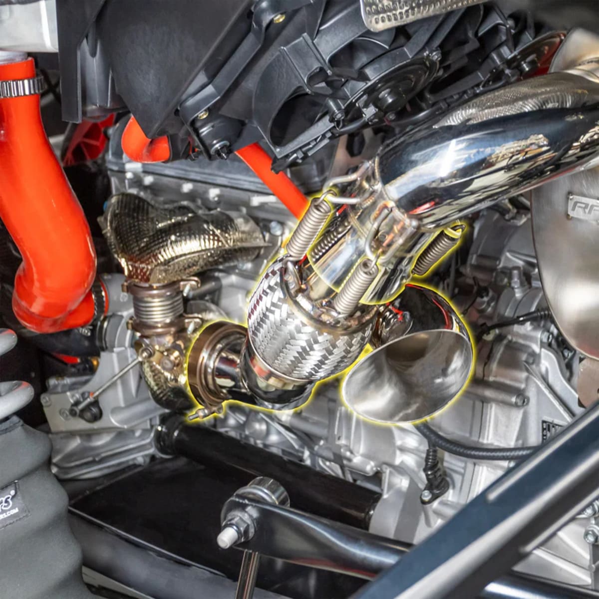 RPM Can-Am Maverick R 2 Seat & Max Side Exit E-Valve Down Pipe