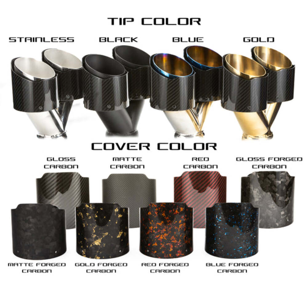 RPM Can-Am Maverick R Carbon Colored Dual Exhaust Tips