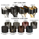 RPM Can-Am Maverick R Carbon Colored Dual Exhaust Tips