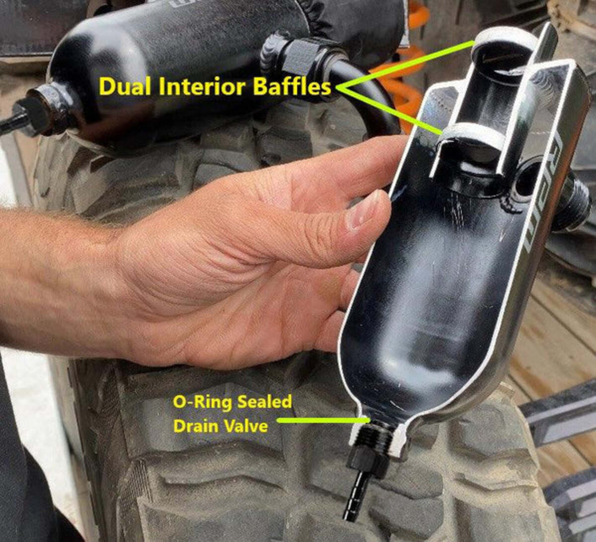 RPM Can-Am Maverick R Dual Baffle Oil Catch Can