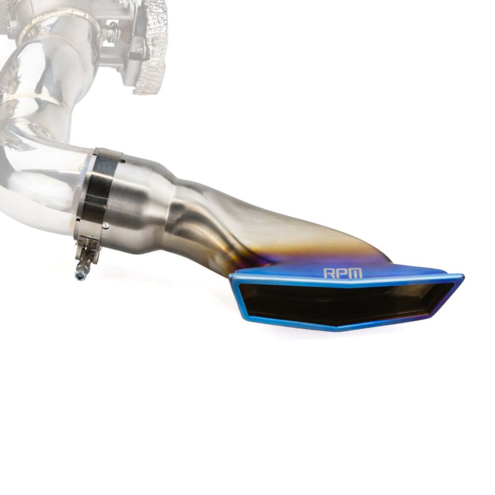 RPM Can-Am Maverick R Stainless Brushed Blued & Black E-Valve TIP