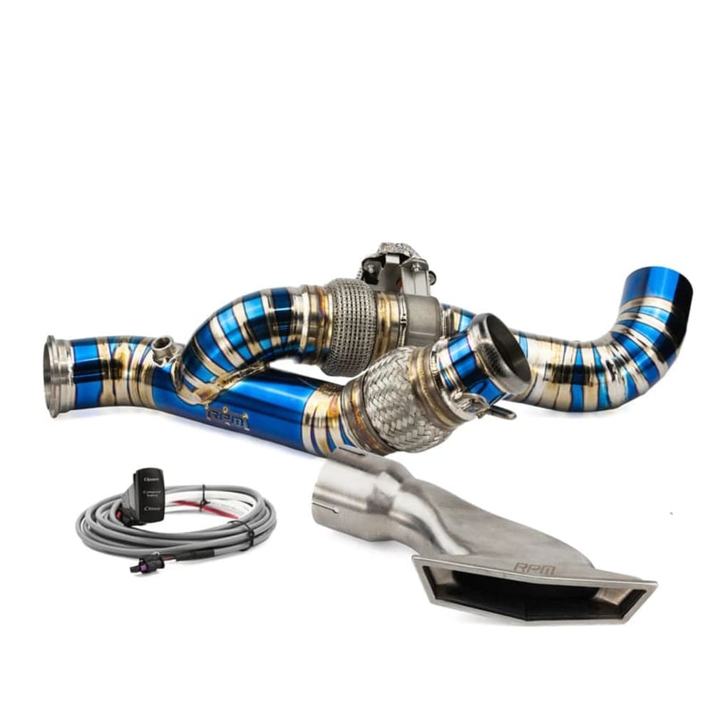 RPM Can-Am Maverick R Titanium 3" E-Valve Mid Pipe / Electronic Dump Valve