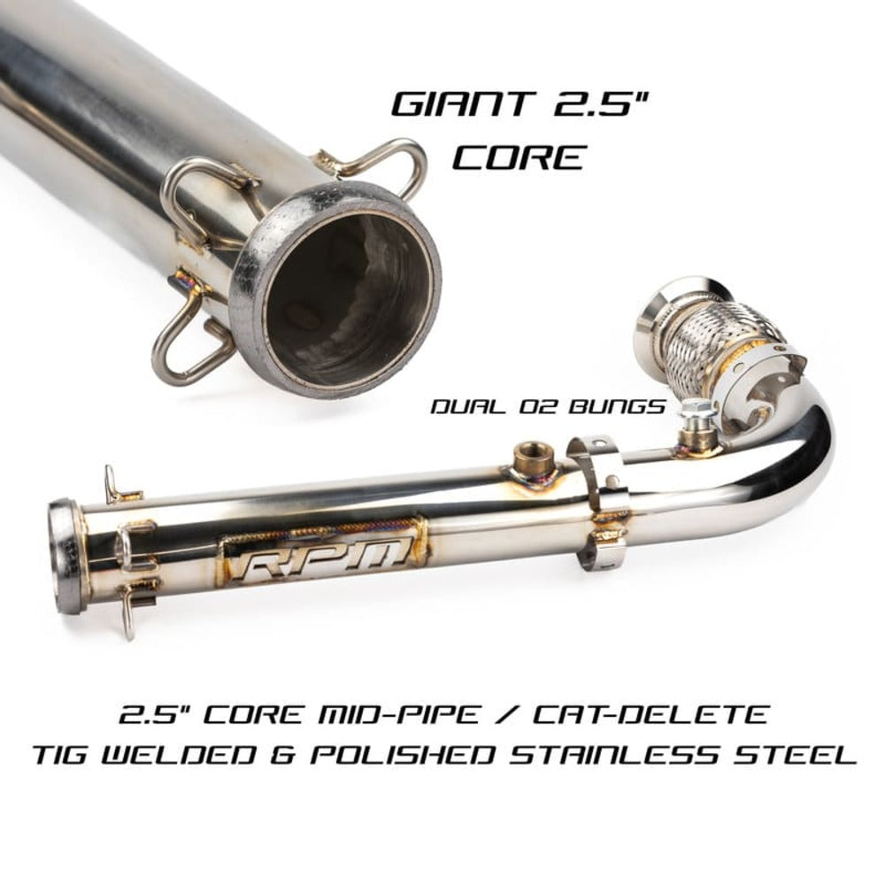 RPM Can-Am Maverick X3 Turbo R / RR Big Mouth Cat Delete Bypass Mid Race Pipe