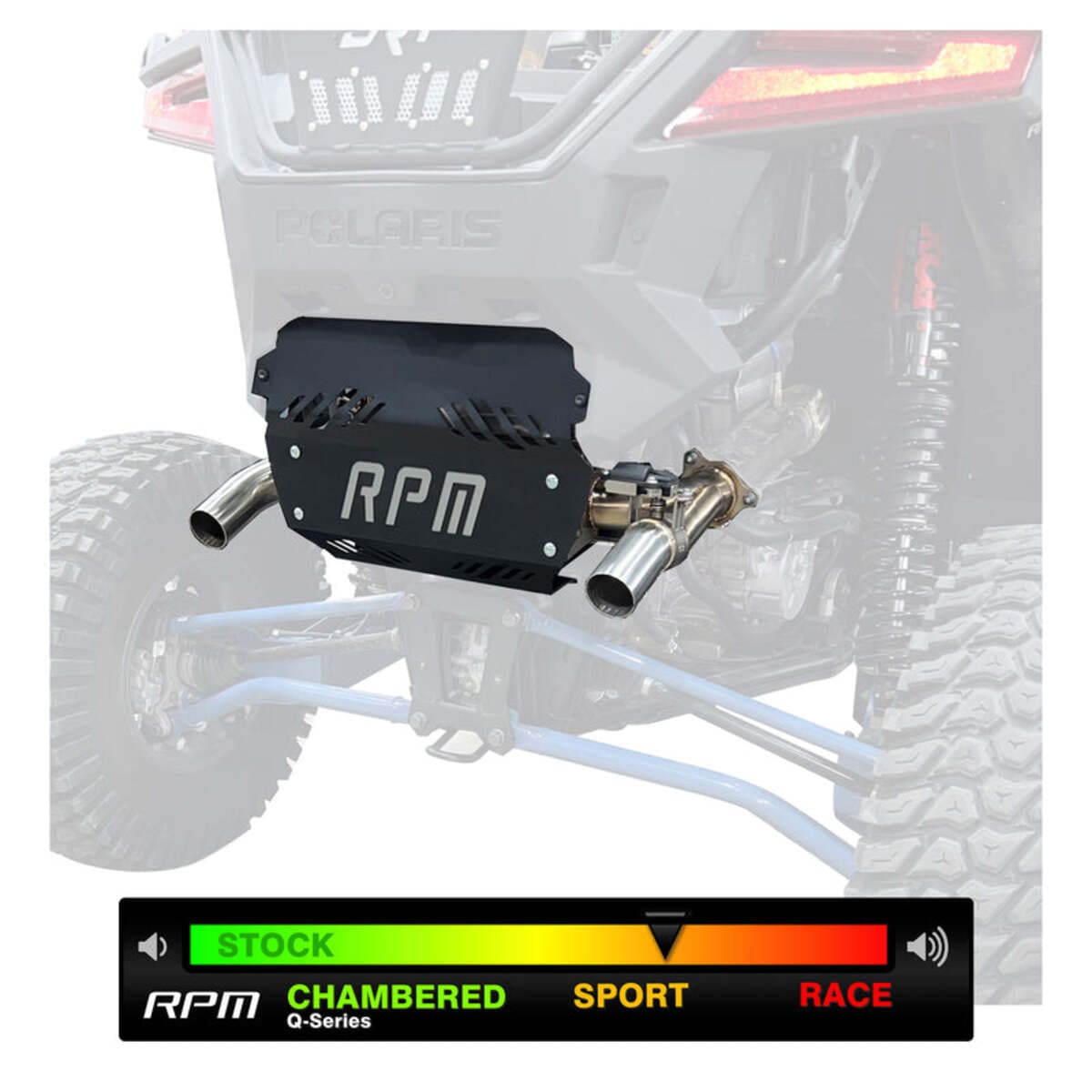 RPM Polaris RZR Pro XP / Turbo R E-Valve Dual Tip Captains Choice Exhaust