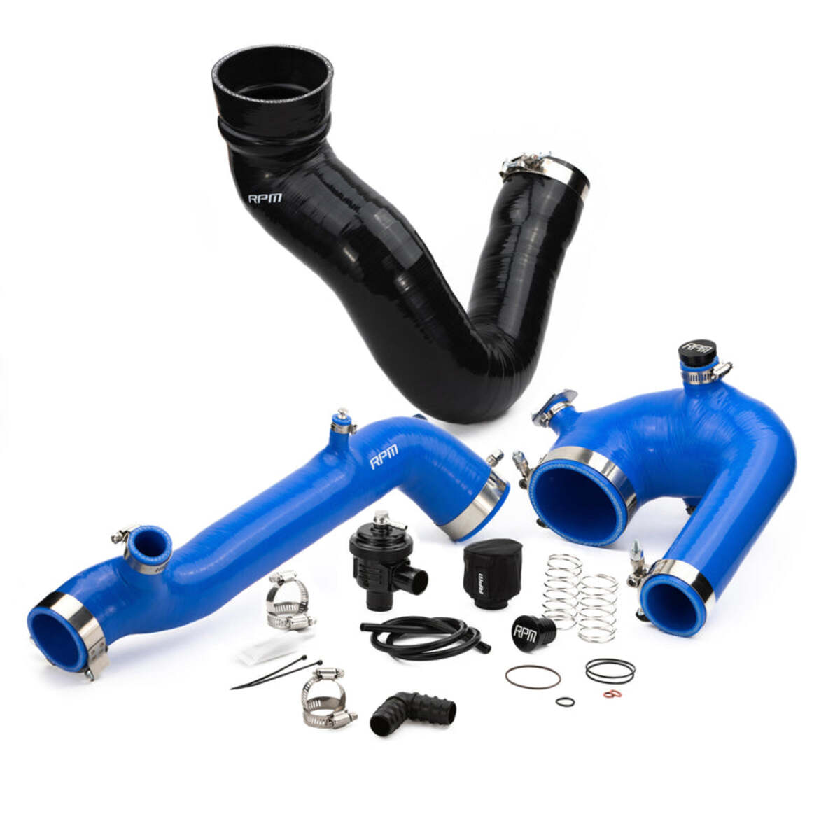 RPM Polaris RZR Silicone Intake J-Tube, Charge Tube w/ BOV, & Intake Tube KIT