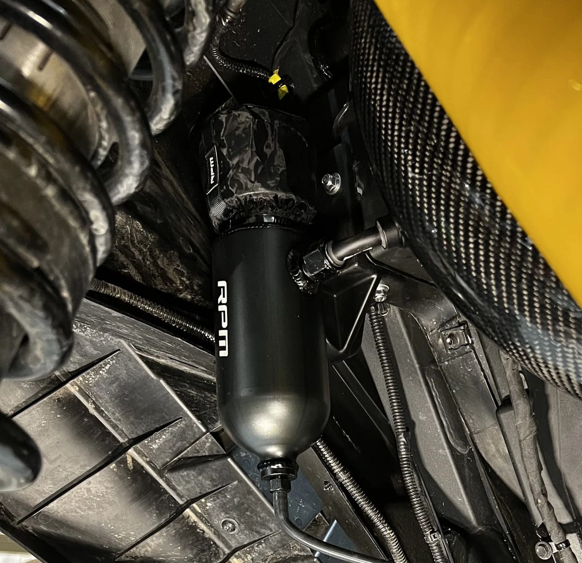 RPM Powersports Can-Am Maverick R Dual Baffle Catch Can Relocation Mount