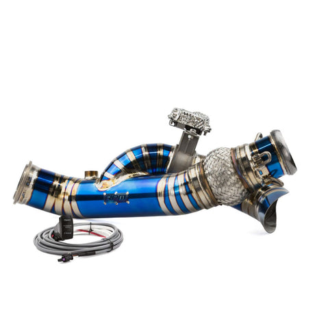 RPM Powersports Can-Am Maverick R Titanium 3" Side Exit E Valve Down Pipe