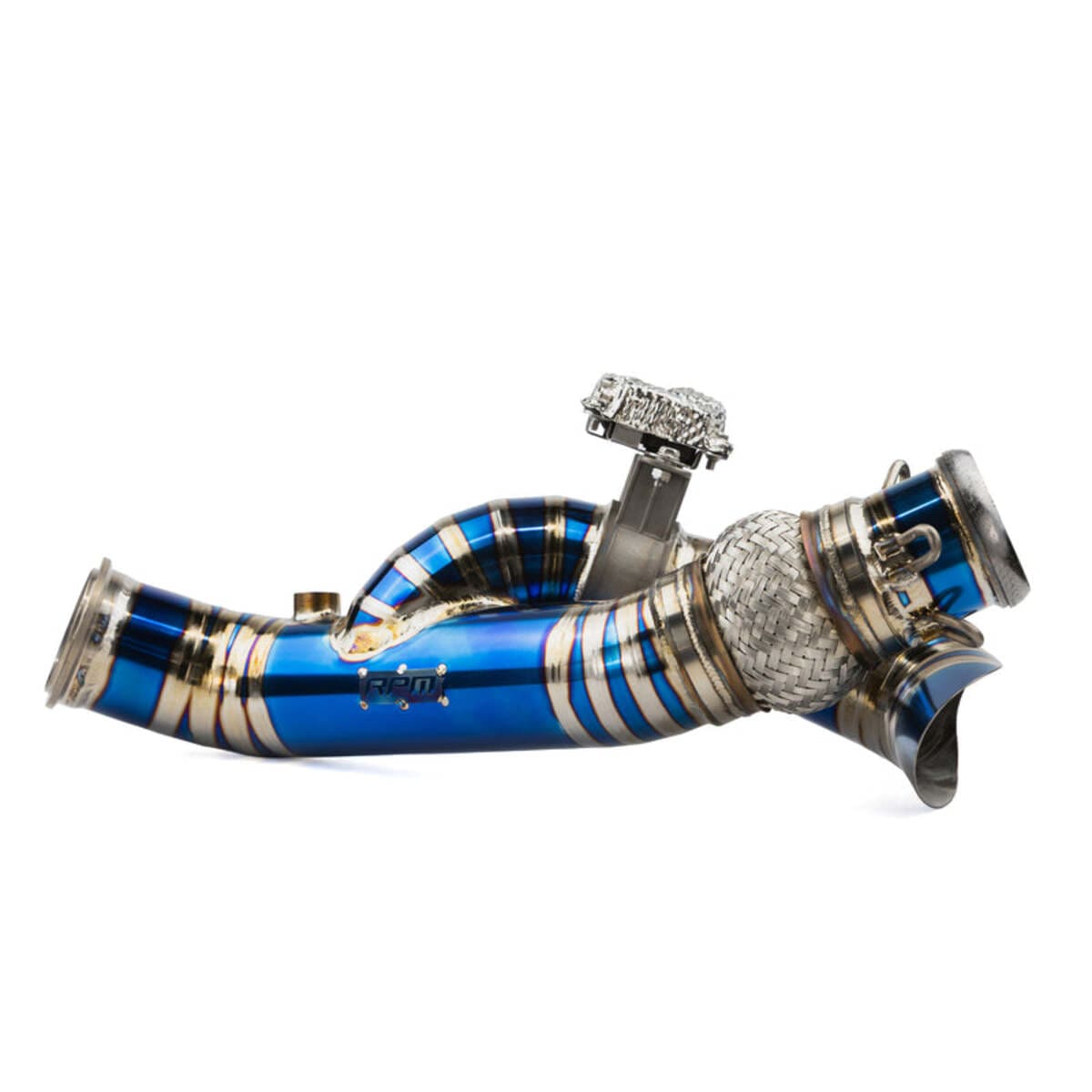 RPM Powersports Can-Am Maverick R Titanium 3" Side Exit E Valve Down Pipe
