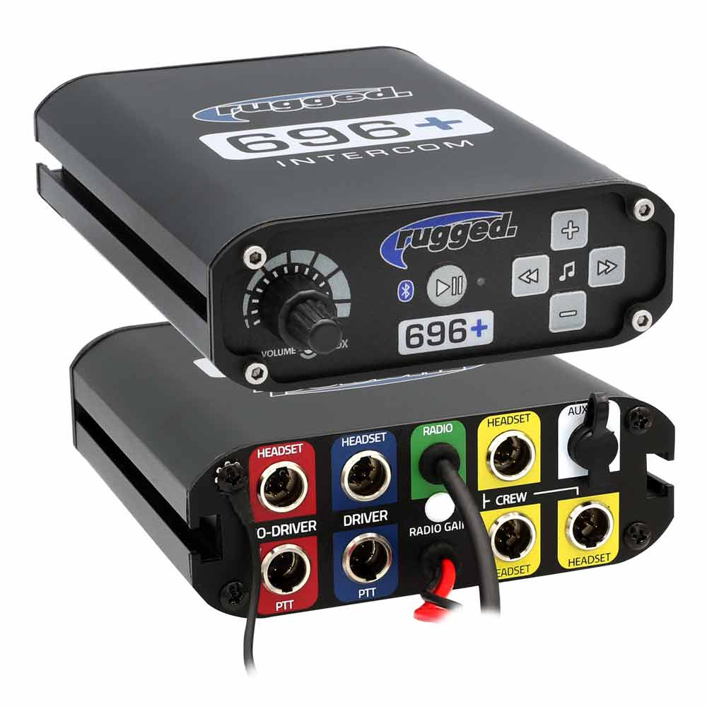 Rugged Radios 696 PLUS Complete Master Communication Kit with Intercom and 2-Way Radio