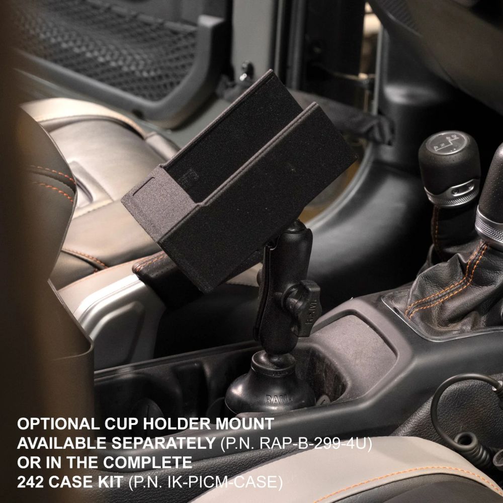 Rugged Radios 242 Intercom RAM Mount Case w/ Optional Cup Holder Mount