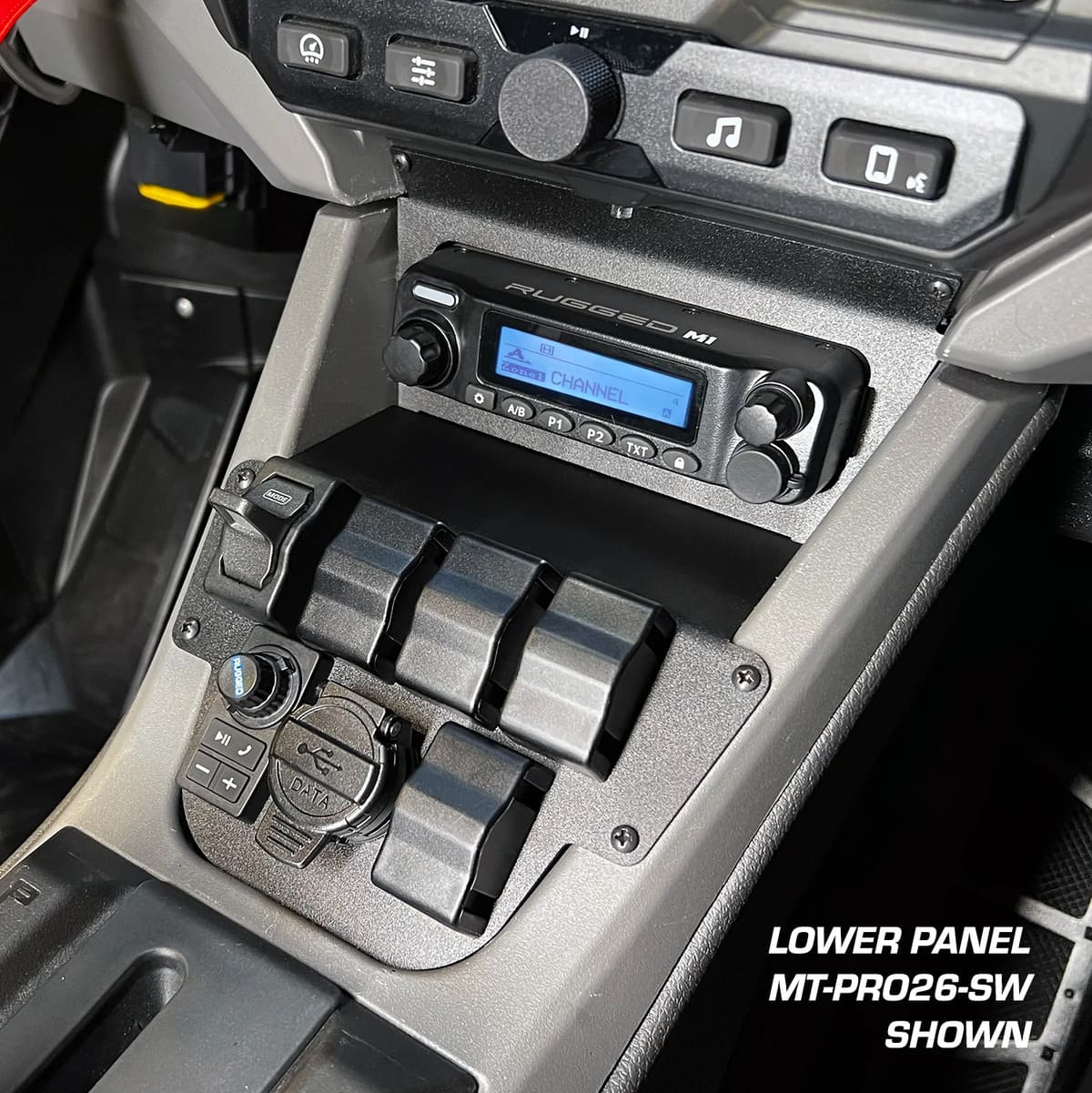 Rugged Radios '26 Polaris RZR Pro R Ultimate Lower Accessory Panel w/ 10.4" Touchscreen