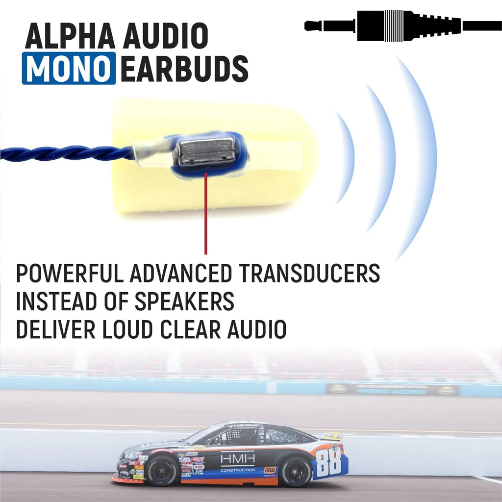 Rugged Radios AlphaBud Foam Earbud Speakers - Mono
