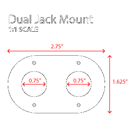 Rugged Radios Dual Headset / Helmet Nexus Jack Flush Mount