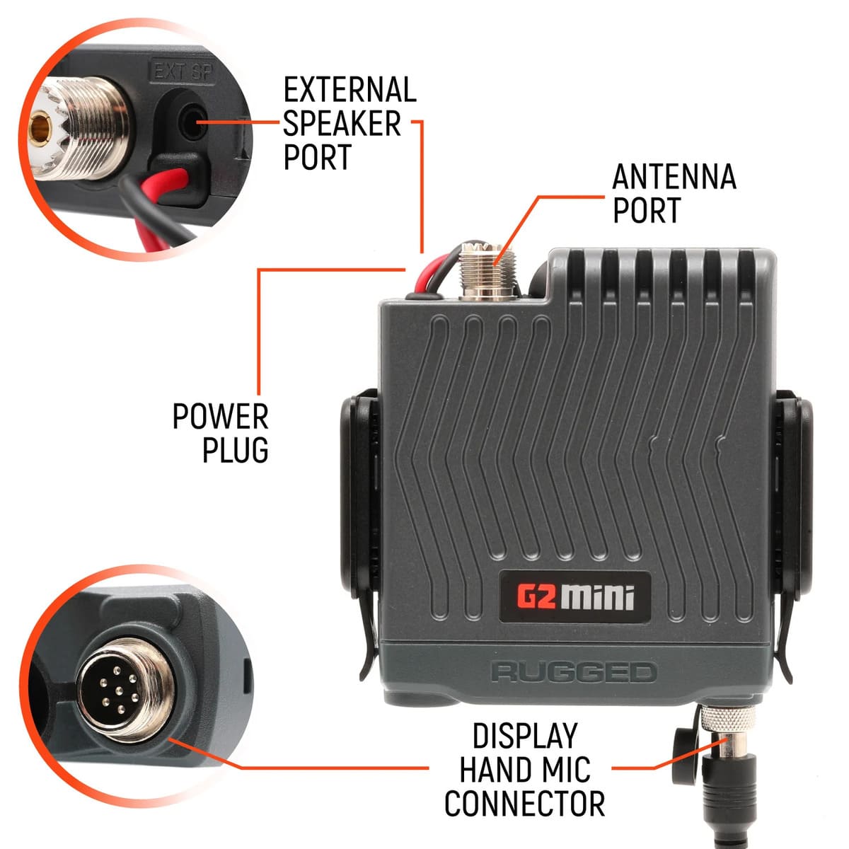 Rugged Radios G2 Mini 30W GMRS Compact Mobile Radio