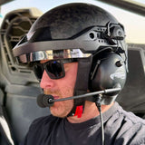 Rugged Radios MRC Opposition Half Helmet With Rail Mounted Headset - Dot