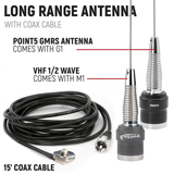 Rugged Radios Polaris RZR PRO XP/Turbo R/Pro R Complete Communication Kit with Intercom and 2-Way Radio