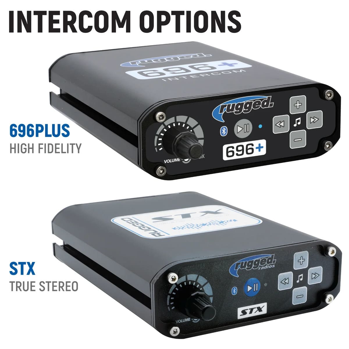 Rugged Radios Polaris RZR XP 1000 Complete Communication Kit w/ Bluetooth Intercom & 2-Way Radio
