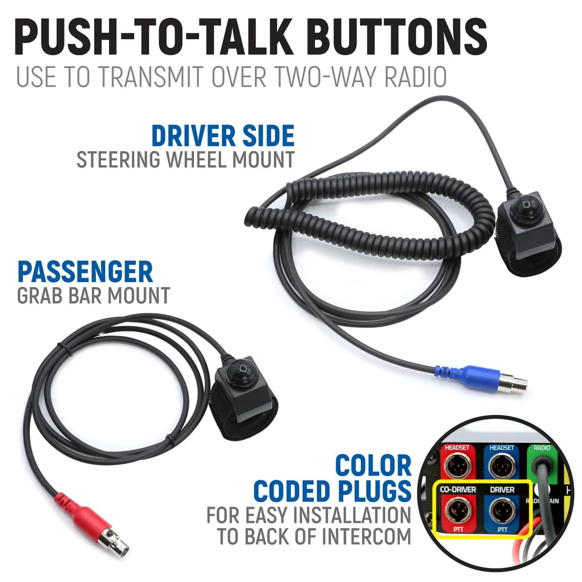 Rugged Radios Polaris RZR XP 1000 Complete Communication Kit w/ Bluetooth Intercom & 2-Way Radio
