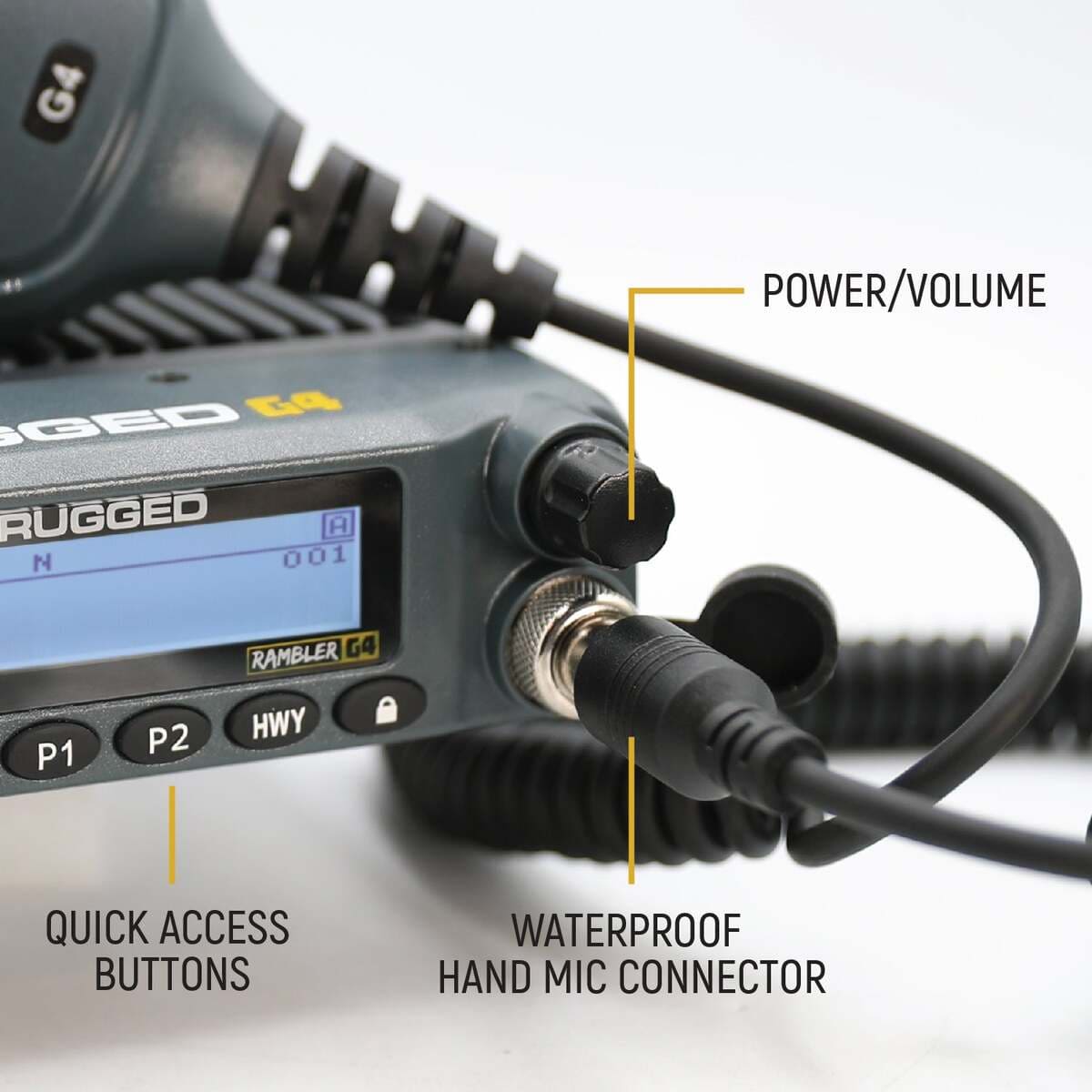 Rugged Radios Rambler G4 GMRS Mobile Radio & Antenna Kit