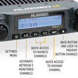 Rugged Radios Rambler G4 High Power GMRS Mobile Radio & External Speaker Kit