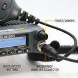 Rugged Radios Rambler G4 High Power GMRS Mobile Radio & External Speaker Kit