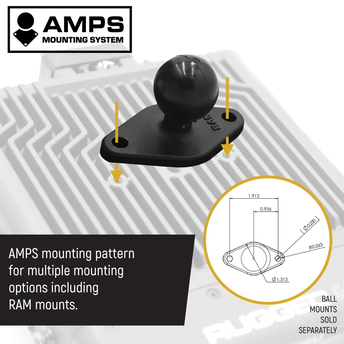 Rugged Radios Rambler G4 High Power GMRS Mobile Radio & External Speaker Kit