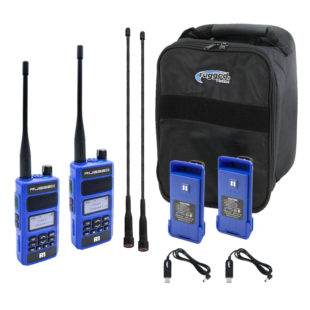 Rugged Radios Ready Pack - With Rugged R1 Handheld Radios - Digital and Analog Business Band