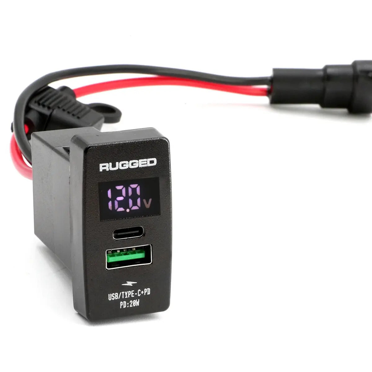 Rugged Radios USB Rocker Switch Hub with 4.2 Amp Outlet