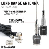 Rugged Radios Yamaha RMAX Complete Communication Kit with Rocker Switch Bluetooth Intercom and 2-Way Radio