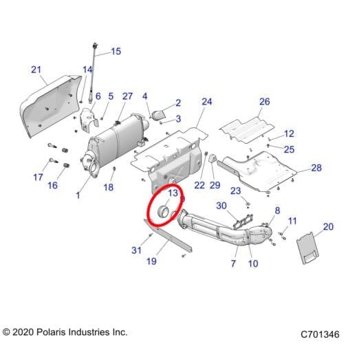 RPM Powersports Polaris RZR XP1000/ RS1 Double Spherical Exhaust Gasket Donut Seal