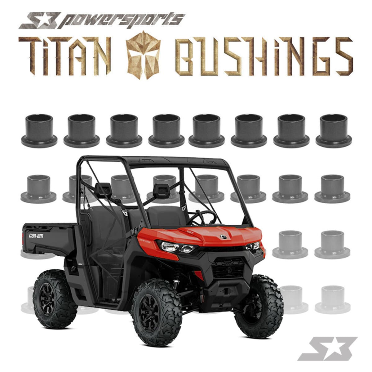 S3 Powersports '22+ Can-Am Defender HD10 A-Arm Bushing Kits