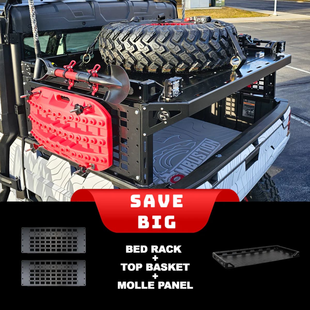 SDR Polaris Ranger XP 1000 X-Plorer Series Works Package Bed Rack