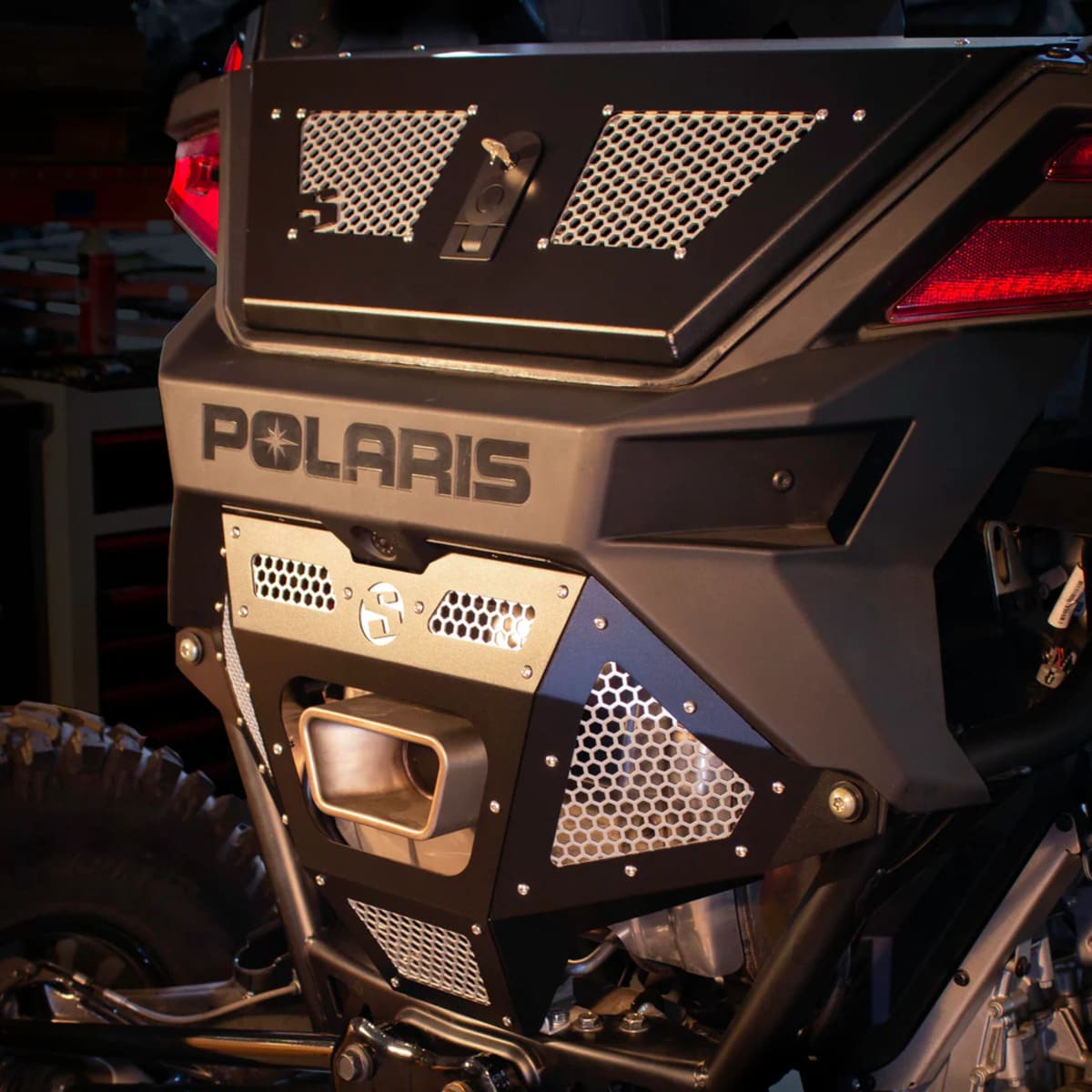 SDR Polaris RZR Pro R Rear Exhaust Grille Cover