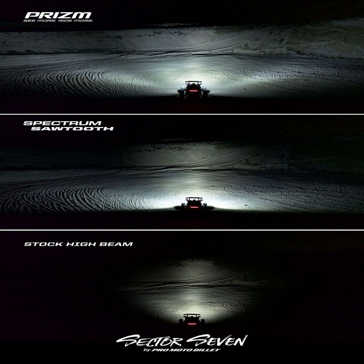 Sector Seven 1 3/4"-2" PRIZM LED Lighted Mirrors w/ Infinity Mounts