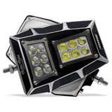 Sector Seven 1 3/4"-2" Sawtooth LED light mirrors with Infinity Mounts