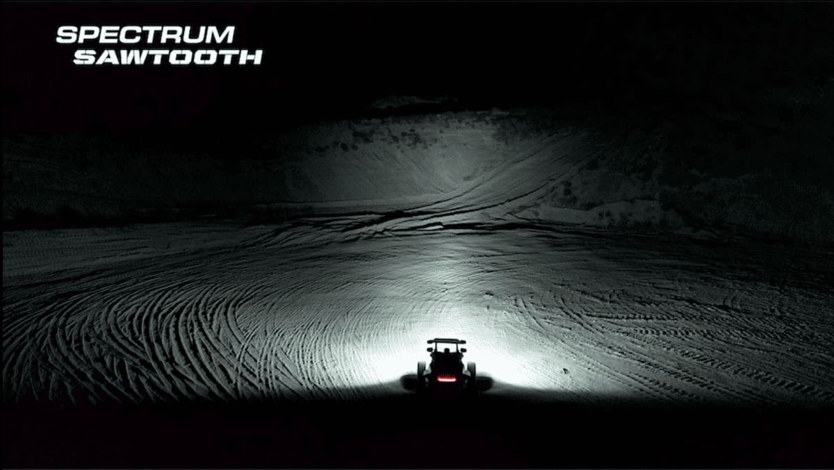 Sector Seven Spectrum LED Light Mirror with M10-1.25 Threaded Ball Mount - Grey