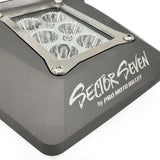 Sector Seven Spectrum LED Light Mirror with M10-1.25 Threaded Ball Mount - Grey 