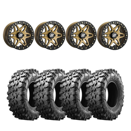 Sedona Black/Bronze Split 6 Beadlock & Maxxis Radial Carnivore Wheel & Tire Kit