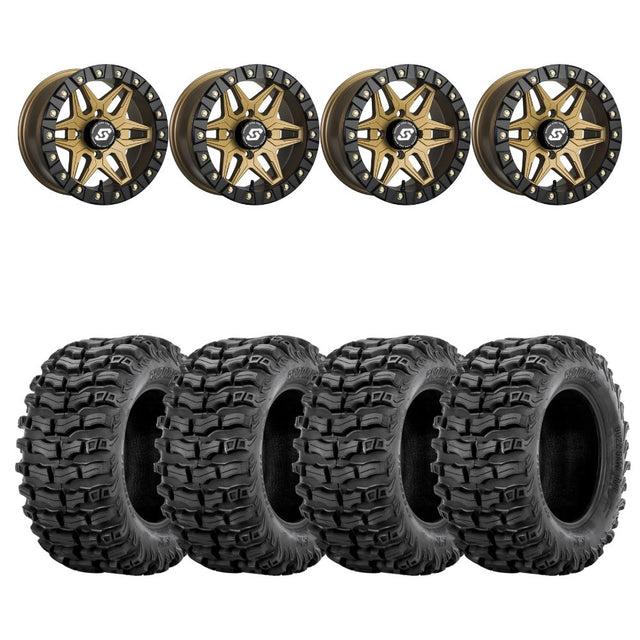 Sedona Black/Bronze Split 6 Beadlock & Sedona Buzz Saw RT Wheel & Tire Kit