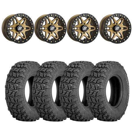 Sedona Black/Bronze Split 6 Beadlock & Sedona Coyote Wheel & Tire Kit