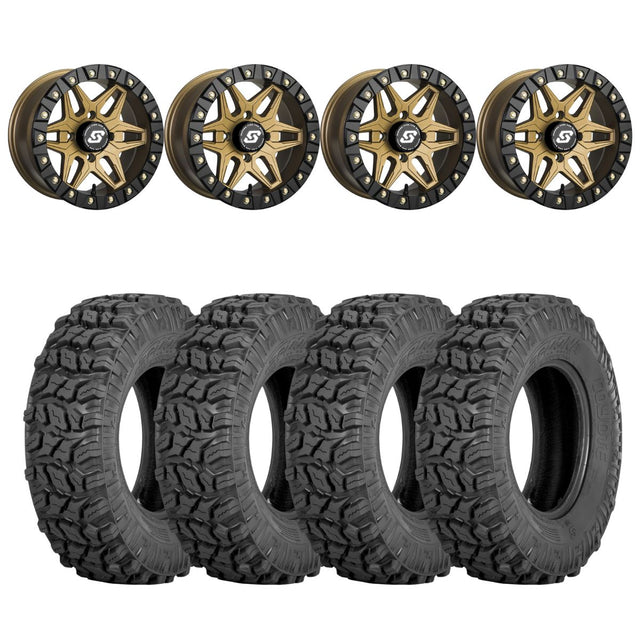 Sedona Black/Bronze Split 6 Beadlock & Sedona Coyote Wheel & Tire Kit