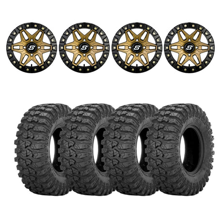 Sedona Black/Bronze Split 6 Beadlock & Sedona Rockabilly Wheel & Tire Kit