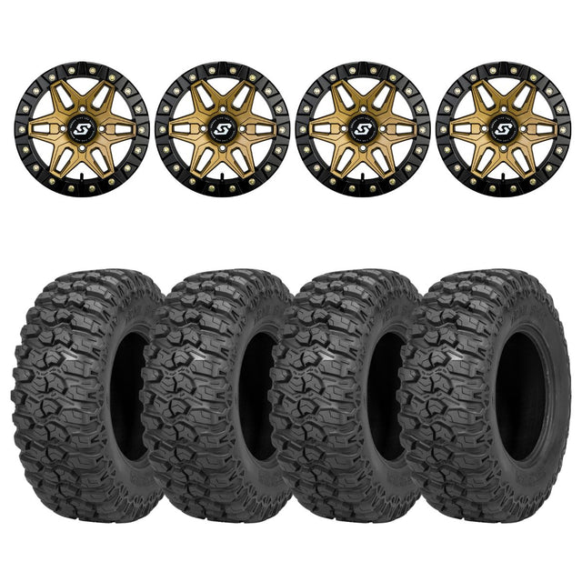 Sedona Black/Bronze Split 6 Beadlock & Sedona Trail Saw Wheel & Tire Kit