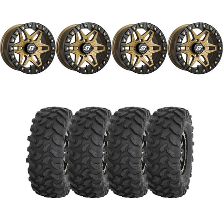 Sedona Black/Bronze Split 6 Beadlock & System 3 Offroad XTR370 Wheel & Tire Kit