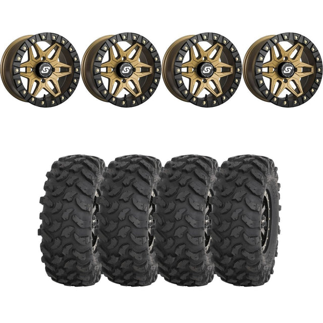 Sedona Black/Bronze Split 6 Beadlock & System 3 Offroad XTR370 Wheel & Tire Kit
