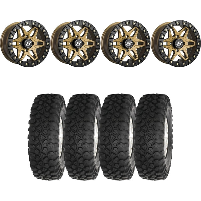 Sedona Black/Bronze Split 6 Beadlock & System 3 XC450 Radial Wheel & Tire Kit