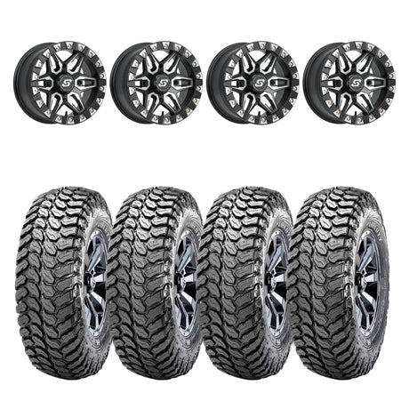Sedona Black/Machined Split 6 Beadlock & Maxxis Liberty Performance Off Road Wheel & Tire Kit