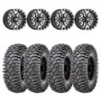 Sedona Black/Machined Split 6 Beadlock & Maxxis Radial Roxxzilla Wheel & Tire Kit