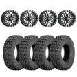 Sedona Black/Machined Split 6 Beadlock & Sedona Coyote Wheel & Tire Kit